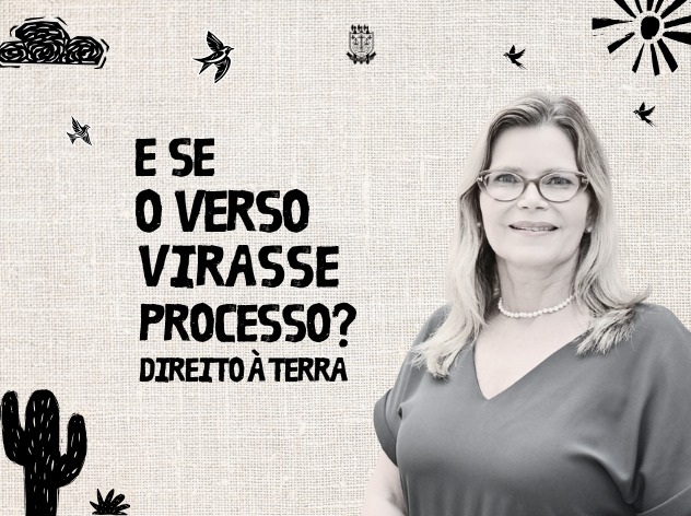 Capa do projeto 'E se o verso virasse processo + foto da juíza Antonieta Maroja